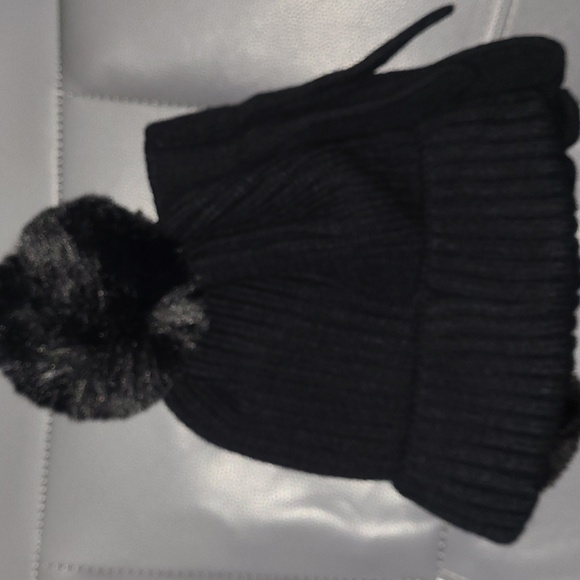 💕NWT bebe black & silver hat and glove set💕OSFM - Picture 6 of 10
